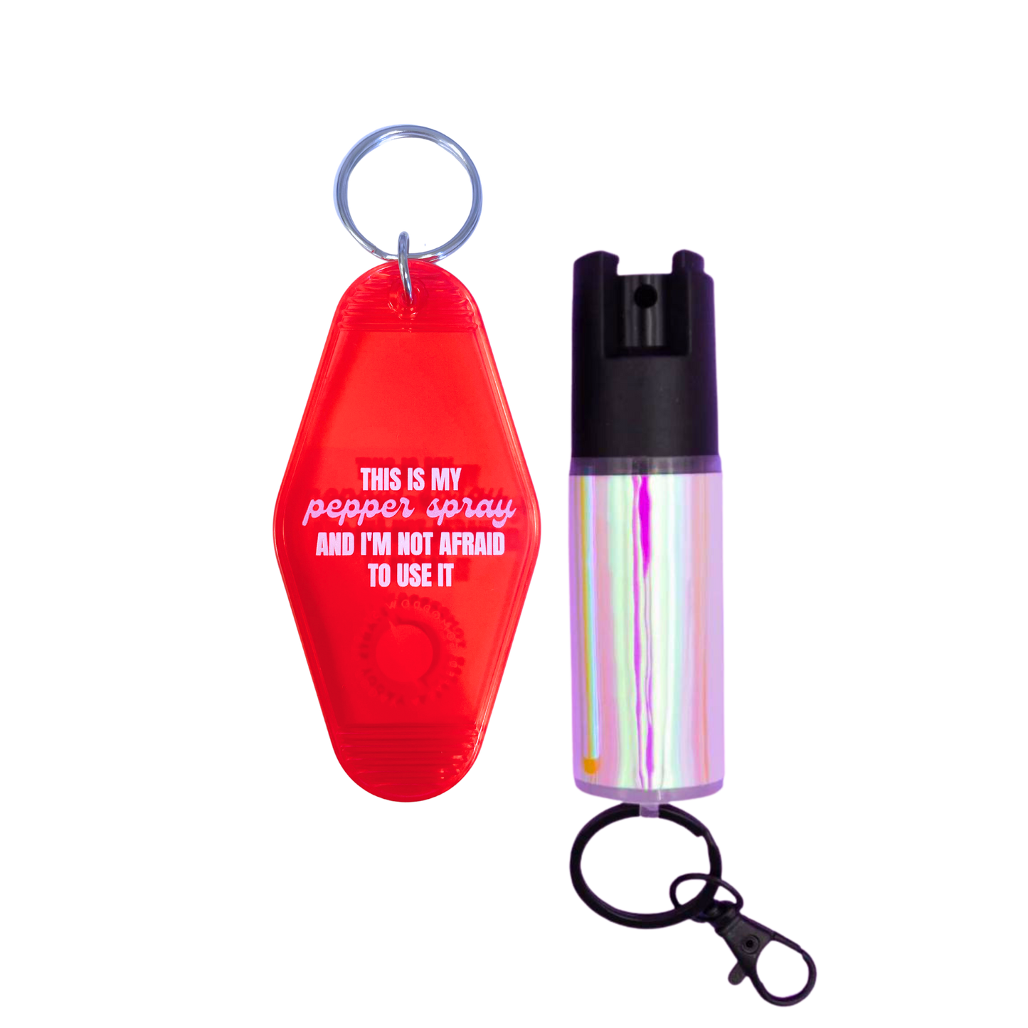 Motel Keychain + Pepper Spray Bundle