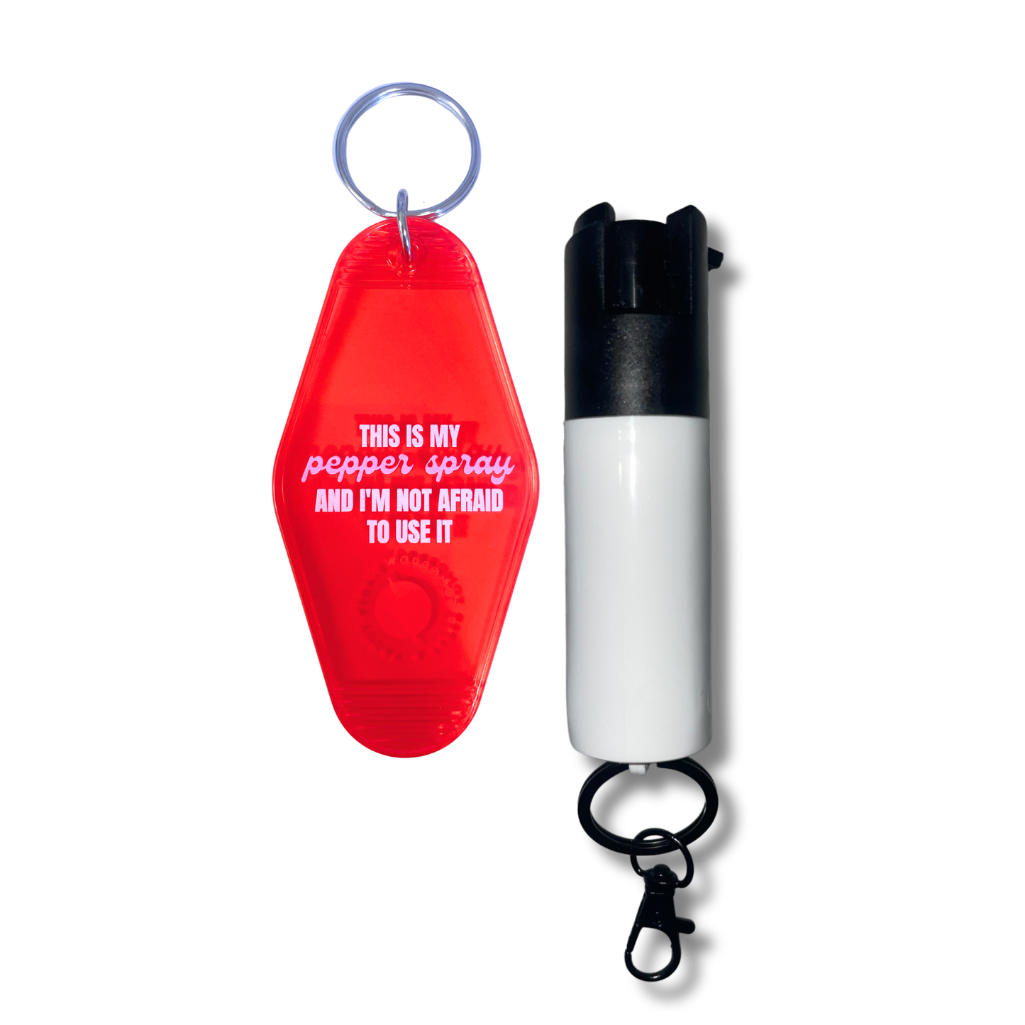 Motel Keychain + Pepper Spray Bundle