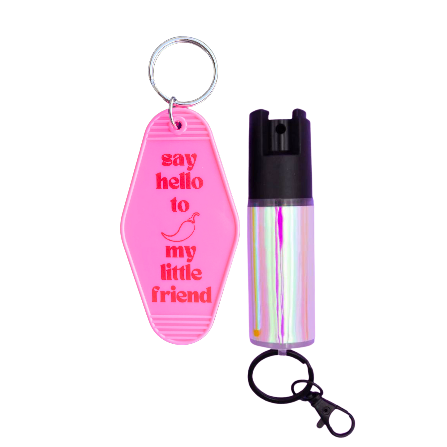 Motel Keychain + Pepper Spray Bundle