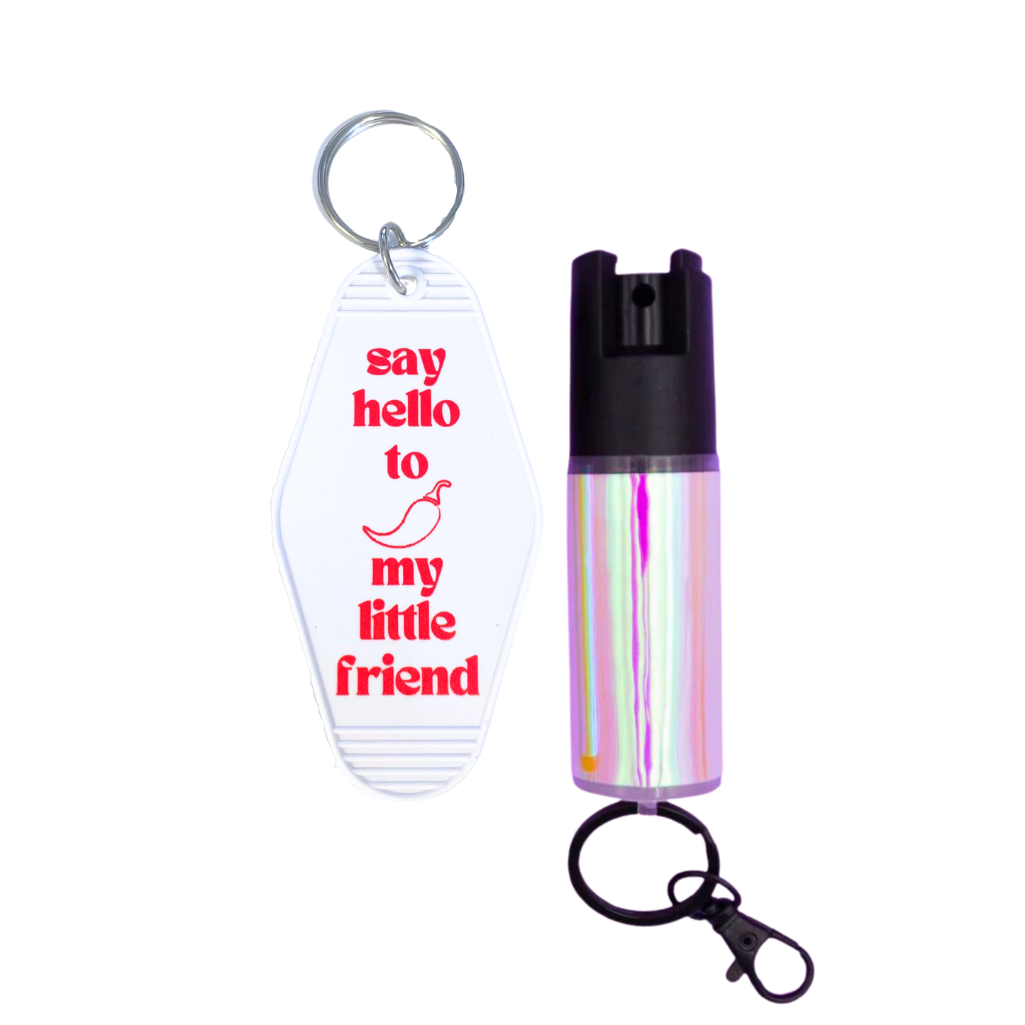 Motel Keychain + Pepper Spray Bundle