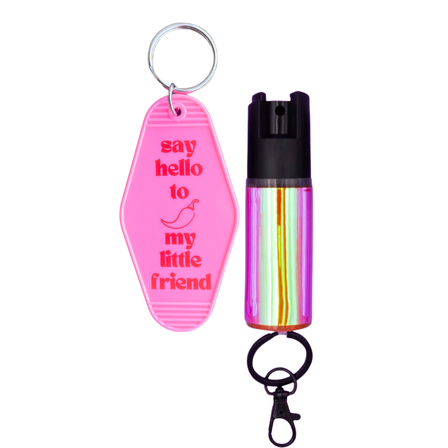 Motel Keychain + Pepper Spray Bundle