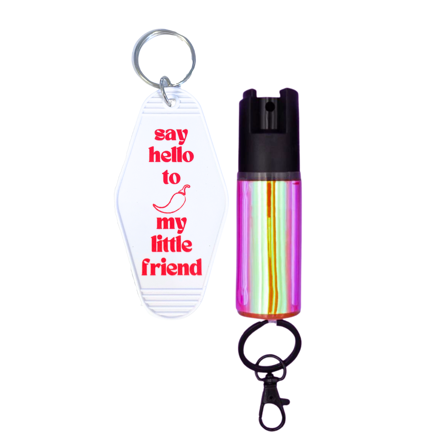 Motel Keychain + Pepper Spray Bundle