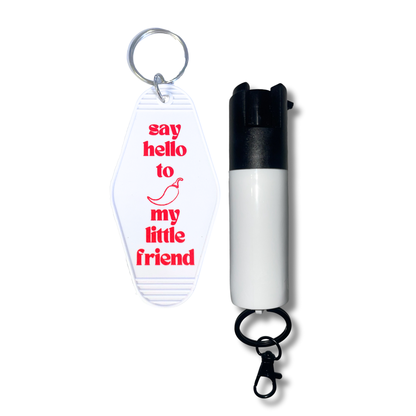 Motel Keychain + Pepper Spray Bundle