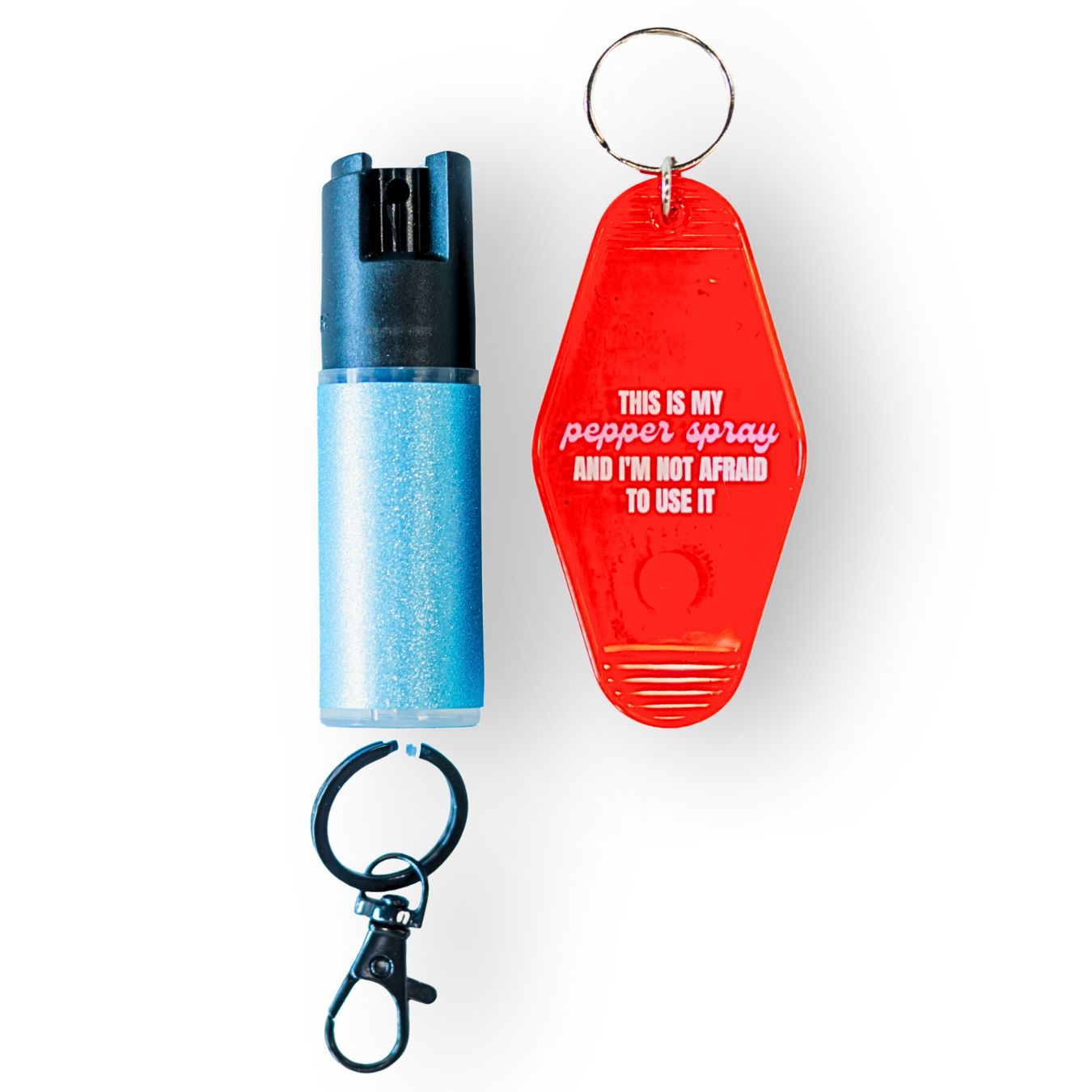 Motel Keychain + Pepper Spray Bundle