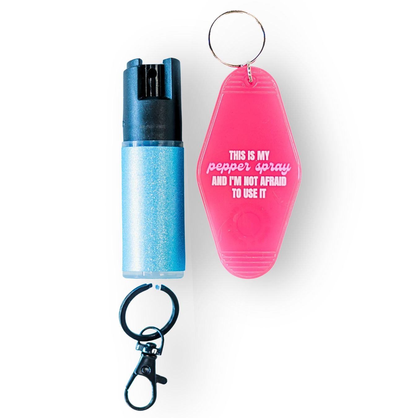 Motel Keychain + Pepper Spray Bundle