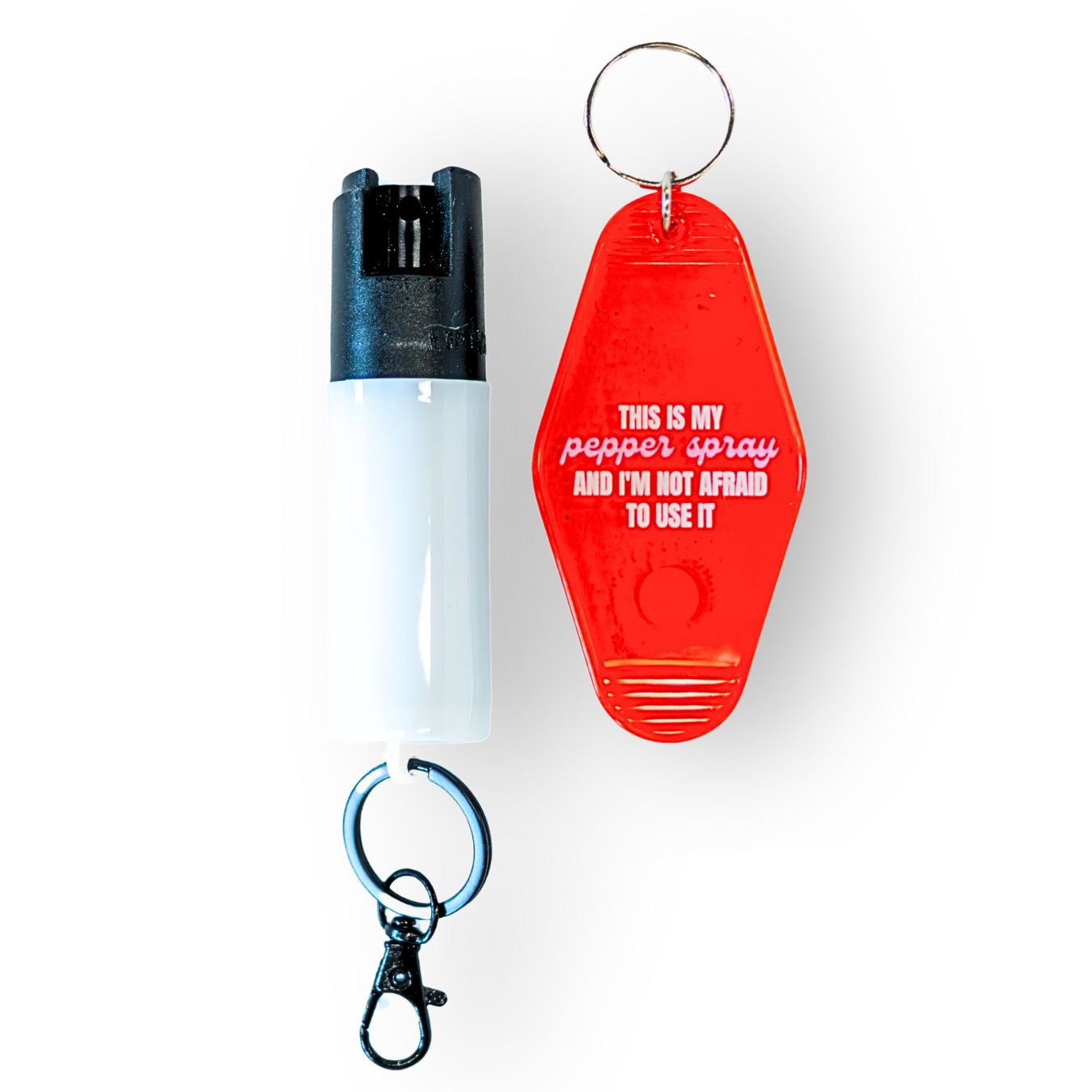 Motel Keychain + Pepper Spray Bundle