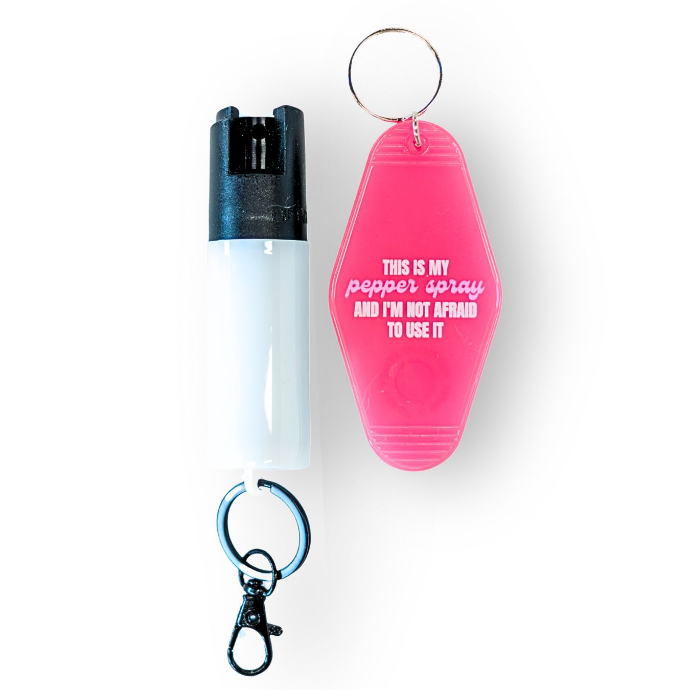Motel Keychain + Pepper Spray Bundle