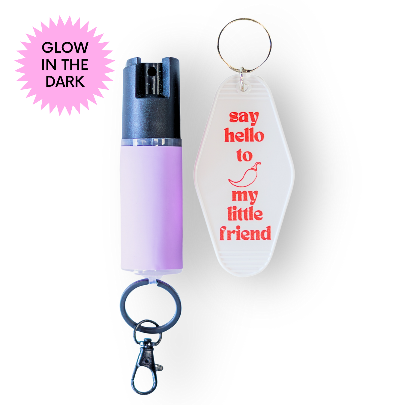 Motel Keychain + Pepper Spray Bundle