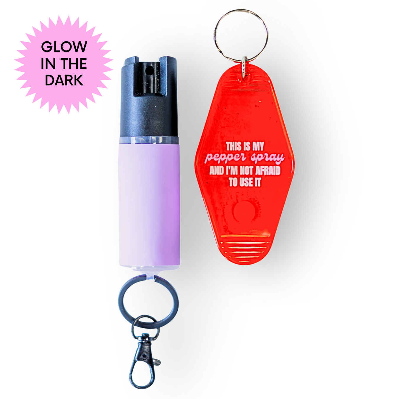 Motel Keychain + Pepper Spray Bundle