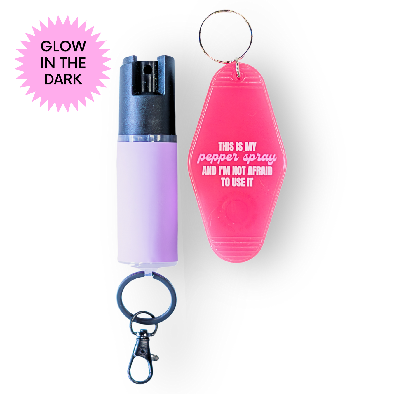 Motel Keychain + Pepper Spray Bundle
