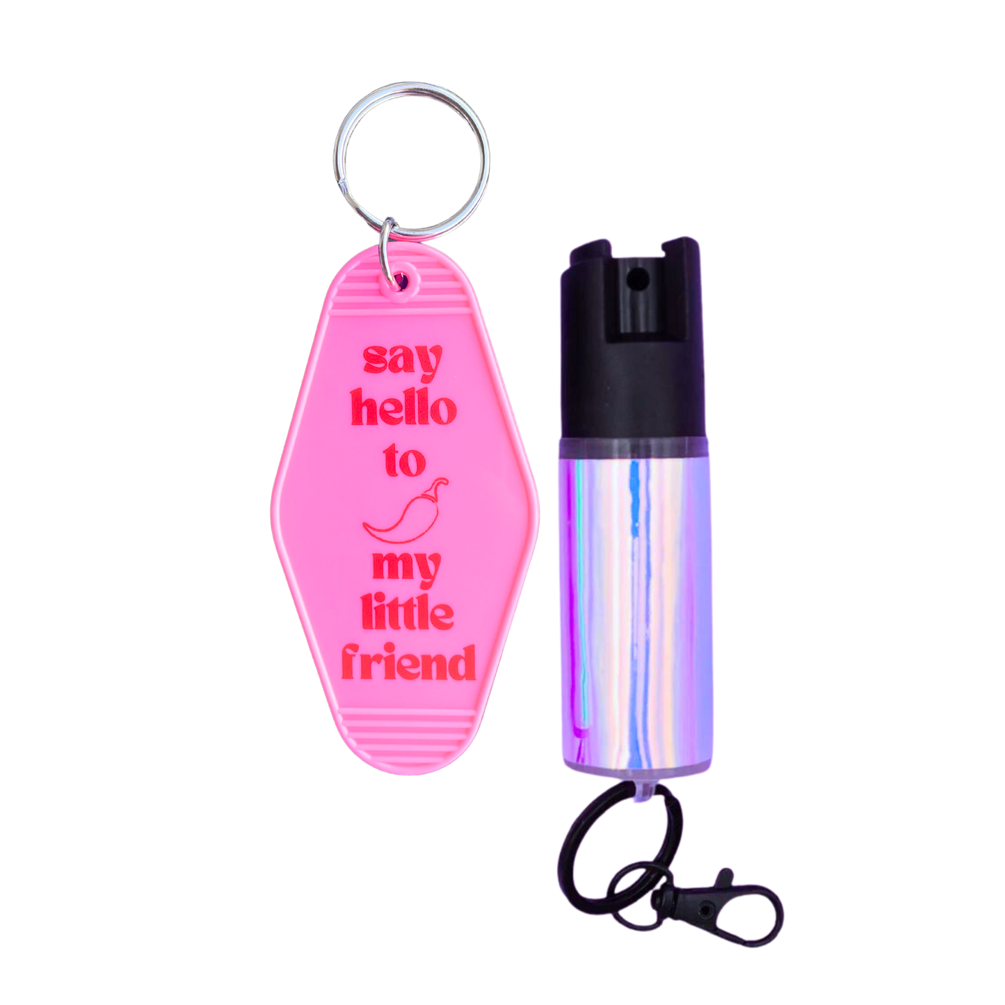Motel Keychain + Pepper Spray Bundle