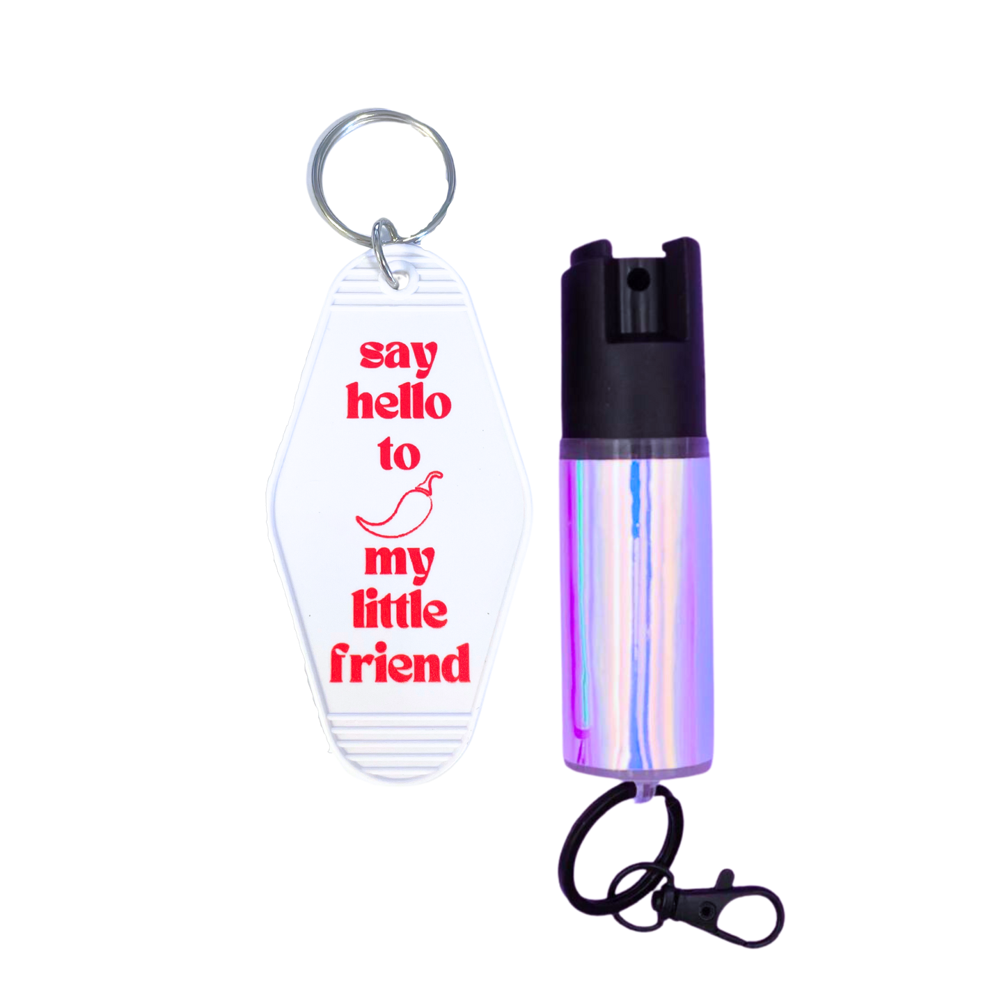 Motel Keychain + Pepper Spray Bundle