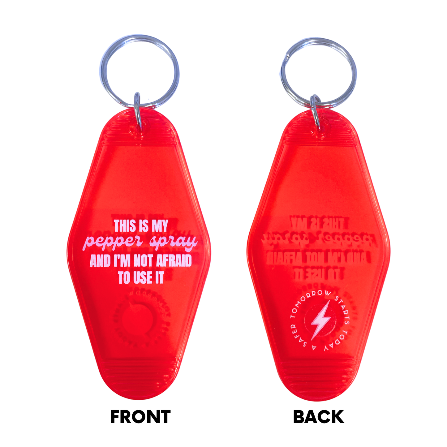 Motel Keychain + Pepper Spray Bundle