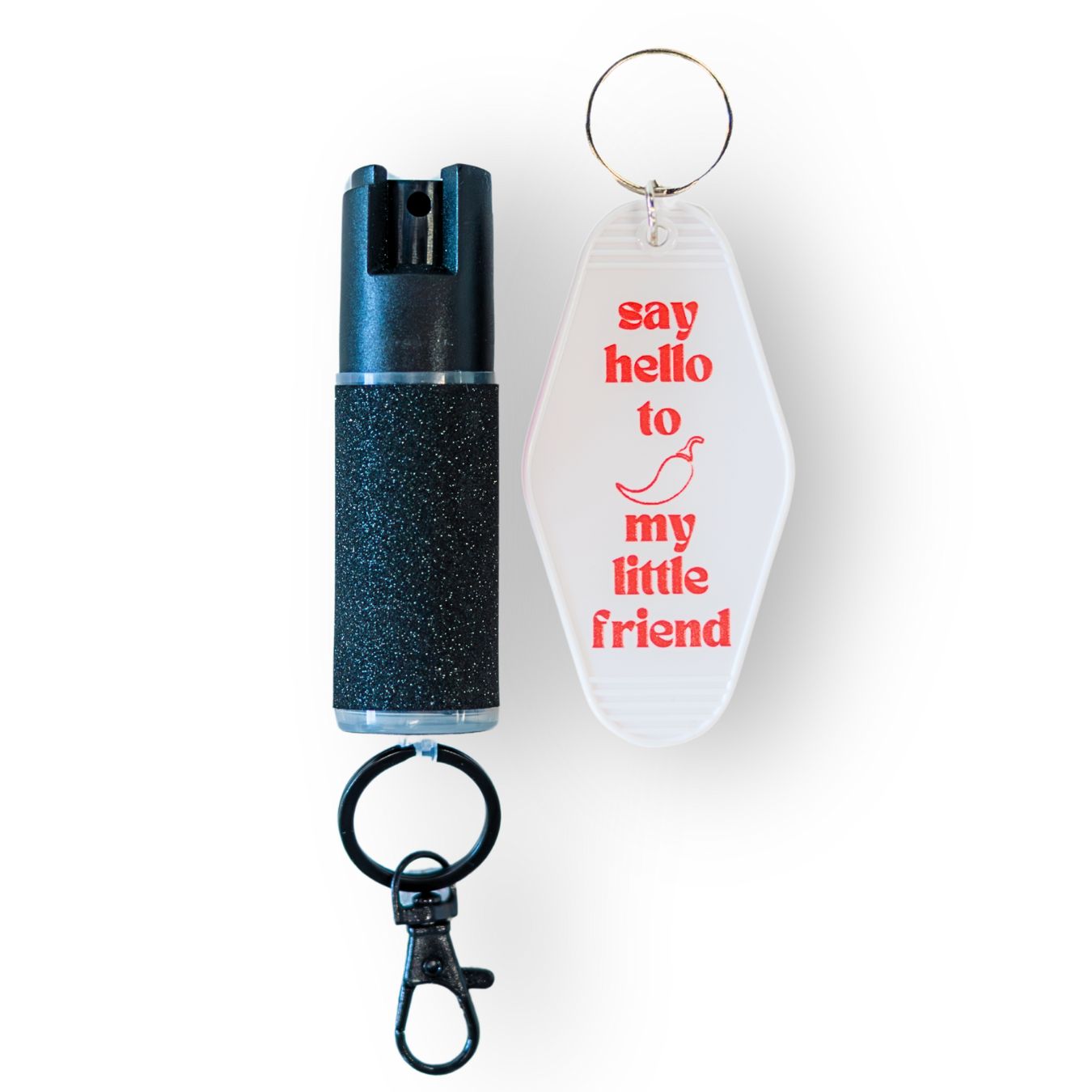 Motel Keychain + Pepper Spray Bundle