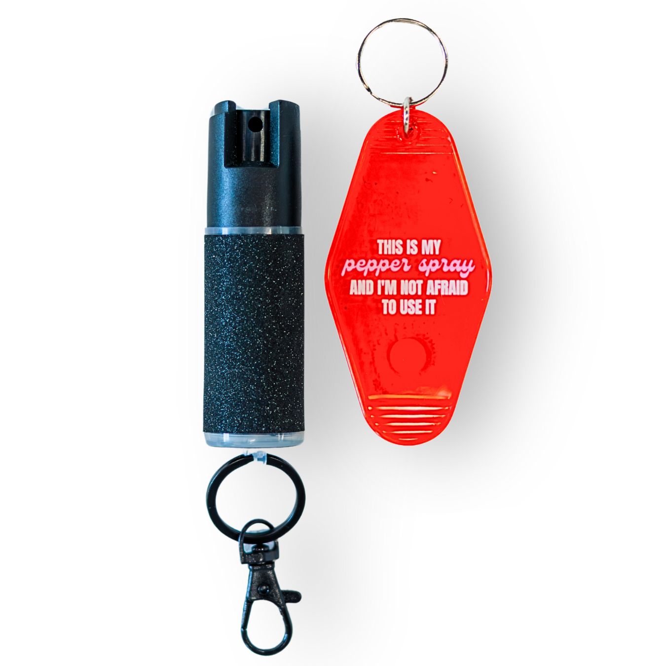 Motel Keychain + Pepper Spray Bundle
