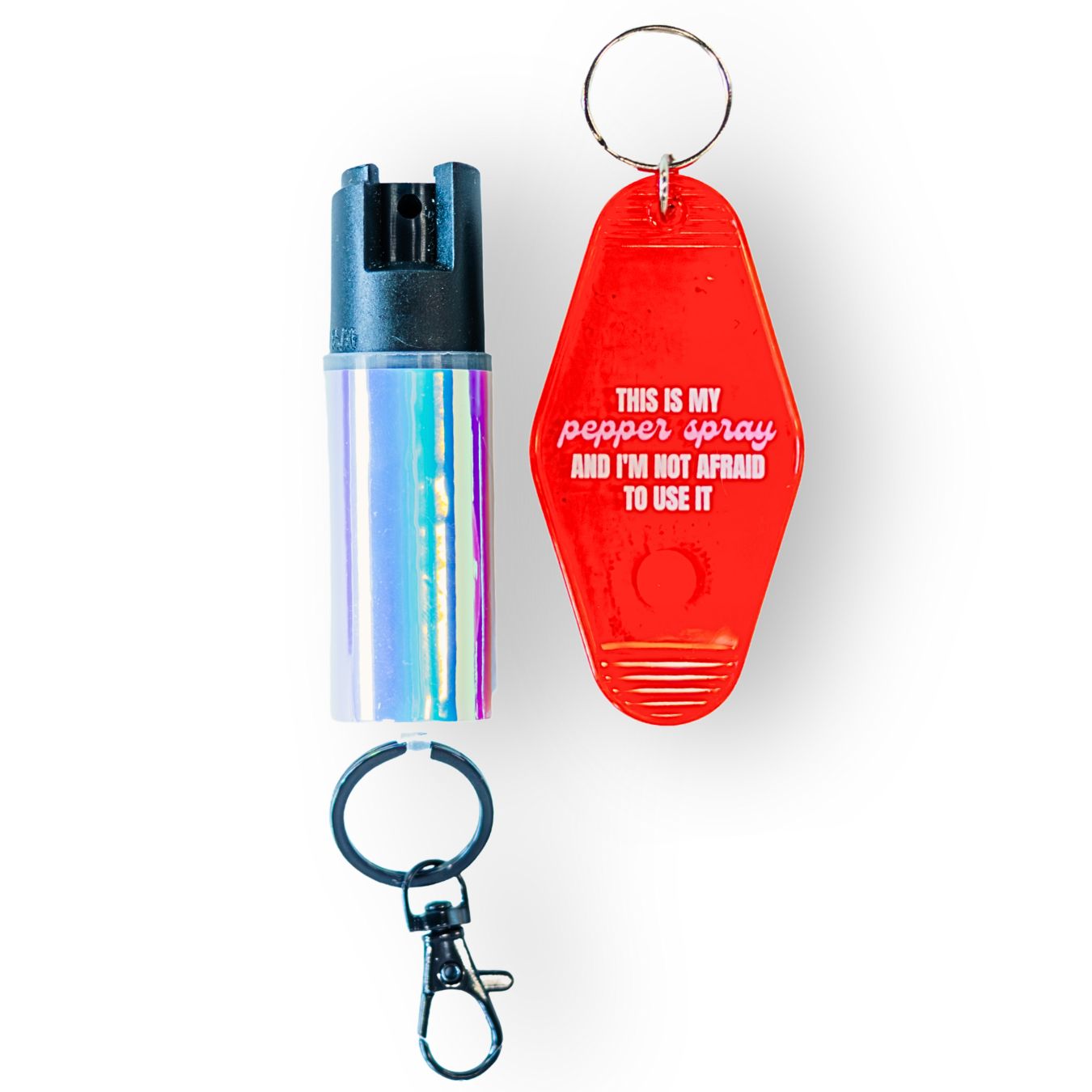 Motel Keychain + Pepper Spray Bundle