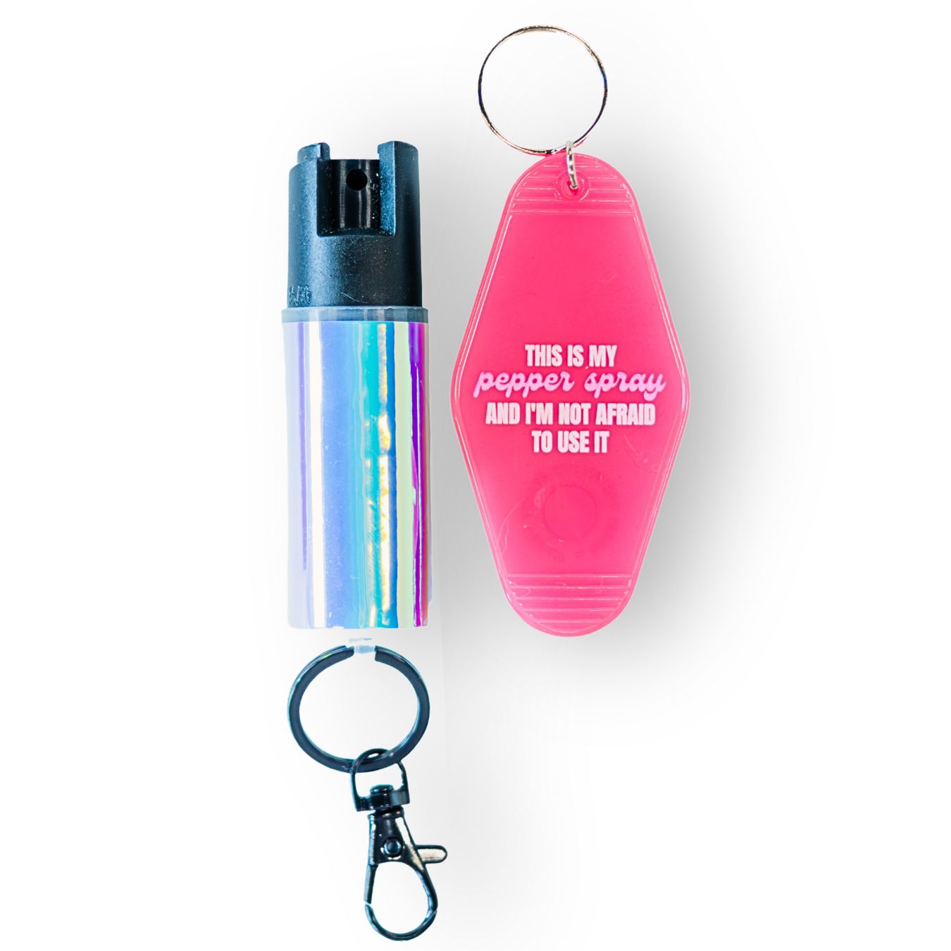 Motel Keychain + Pepper Spray Bundle