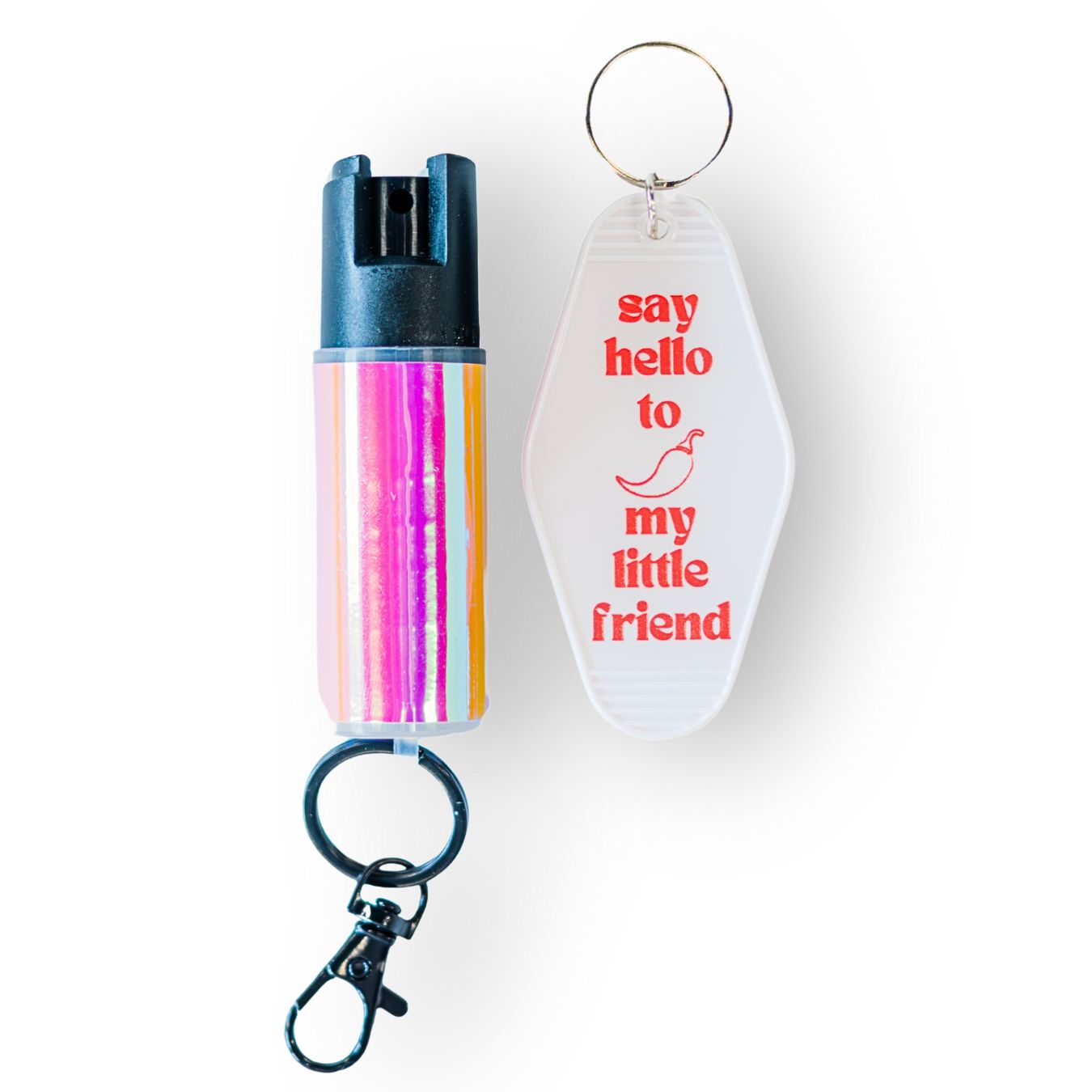 Motel Keychain + Pepper Spray Bundle