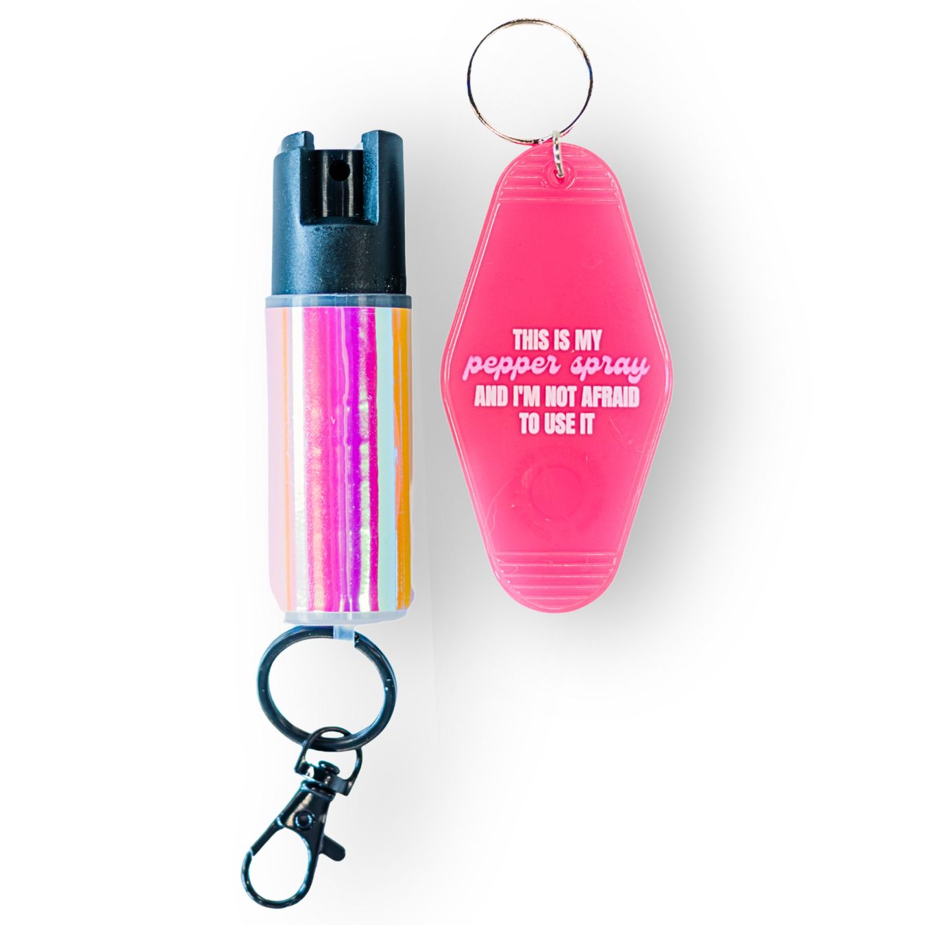 Motel Keychain + Pepper Spray Bundle