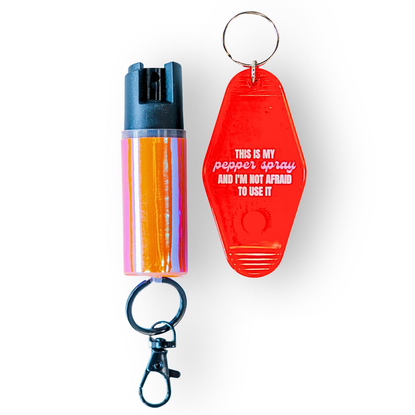 Motel Keychain + Pepper Spray Bundle