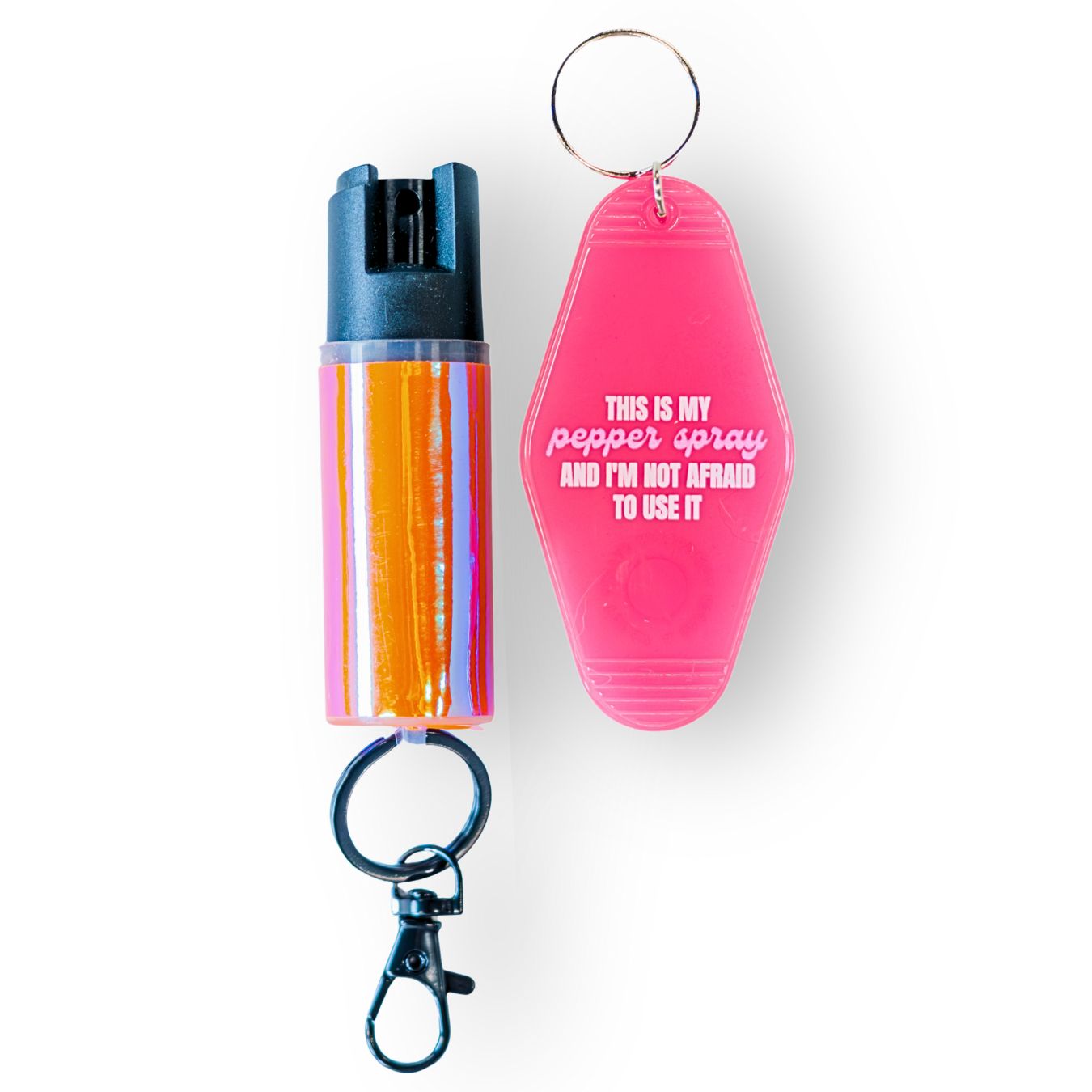 Motel Keychain + Pepper Spray Bundle
