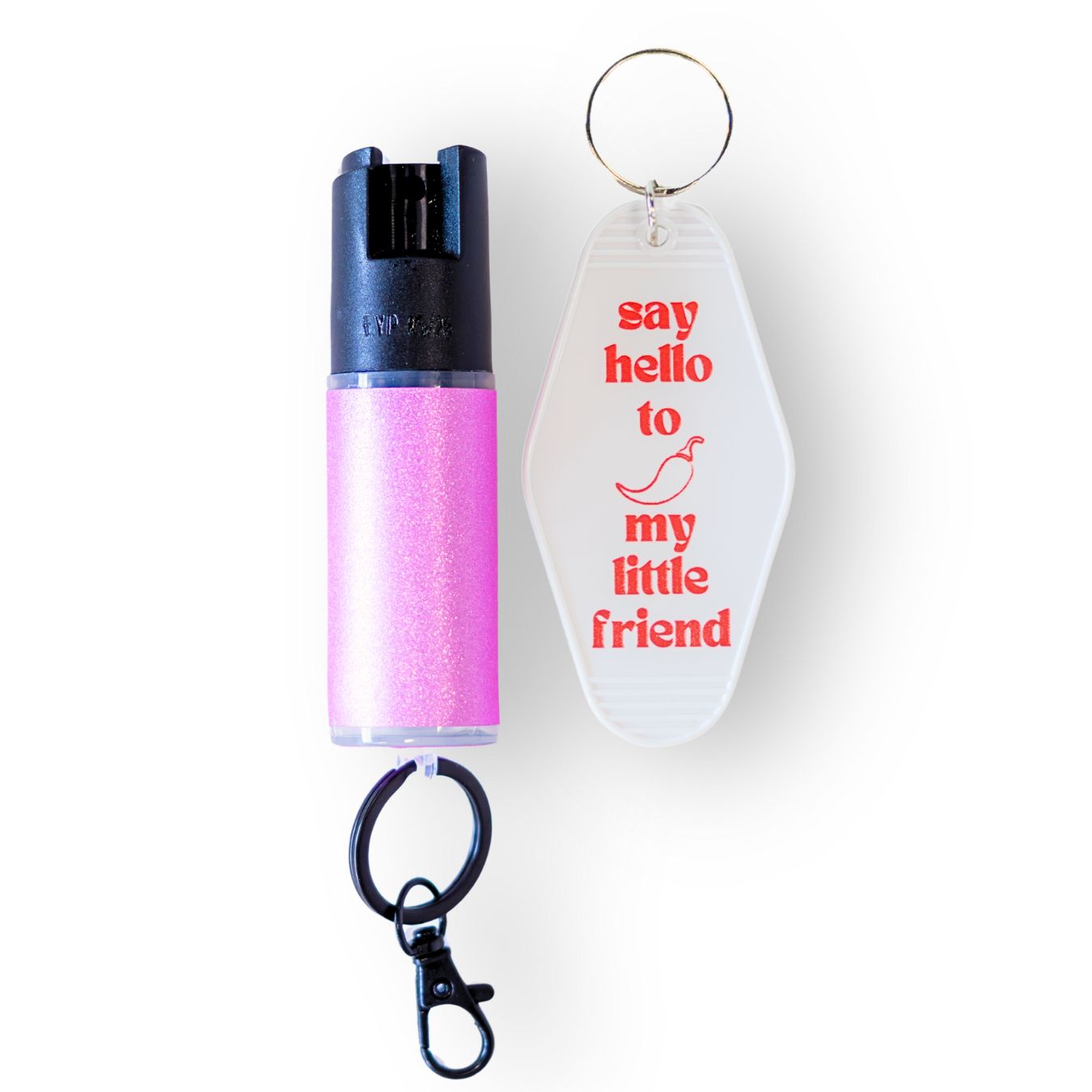 Motel Keychain + Pepper Spray Bundle