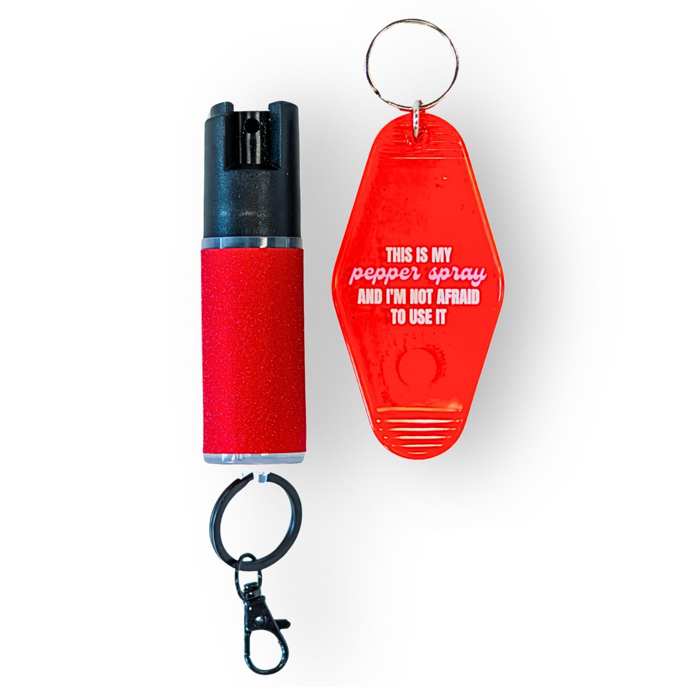Motel Keychain + Pepper Spray Bundle