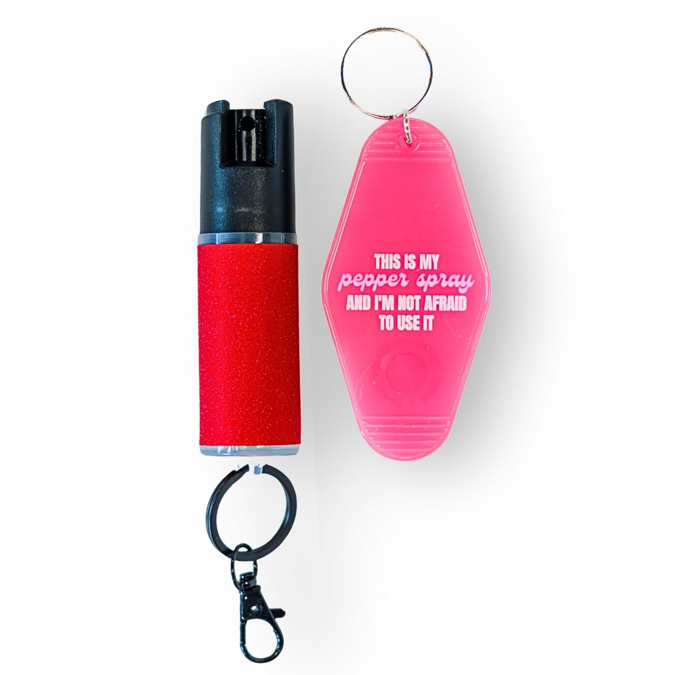Motel Keychain + Pepper Spray Bundle