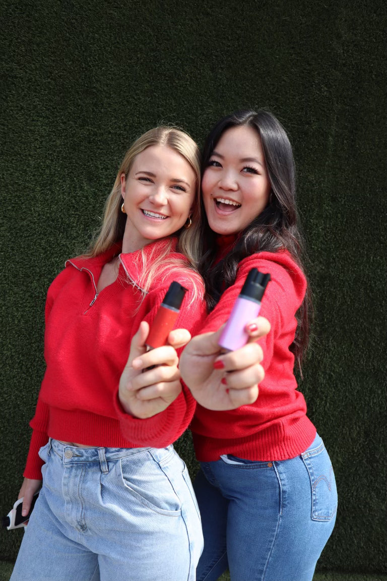 women posing with safely pepper spray