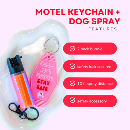 Motel Keychain + Dog Spray Bundle