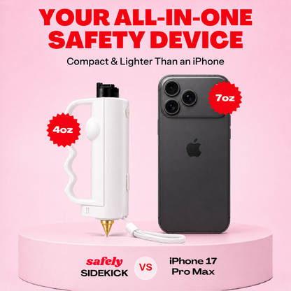 Safely SOS Sidekick size comparison compact personal safety device for women everyday carry
