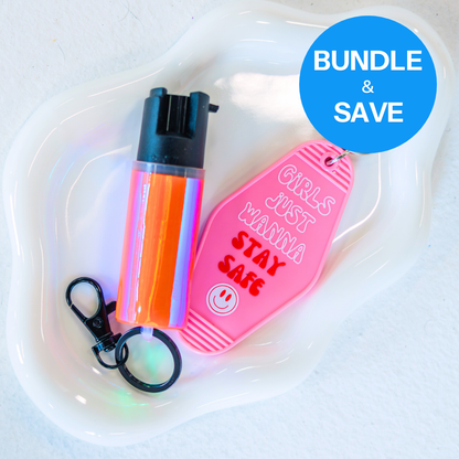 Motel Keychain + Pepper Spray Bundle