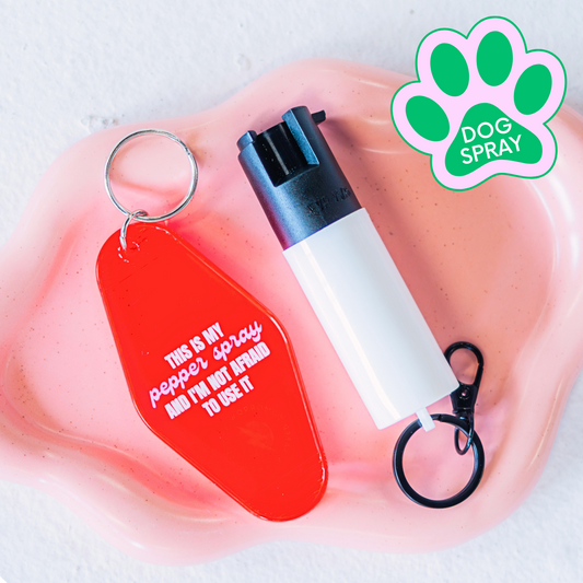 Motel Keychain + Dog Spray Bundle