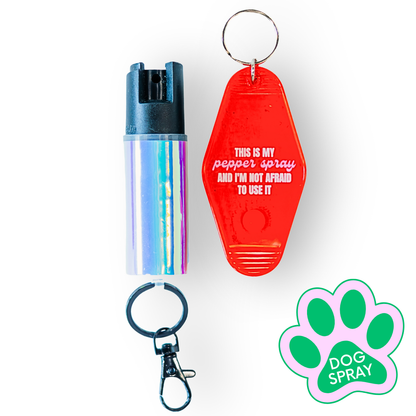 Motel Keychain + Dog Spray Bundle