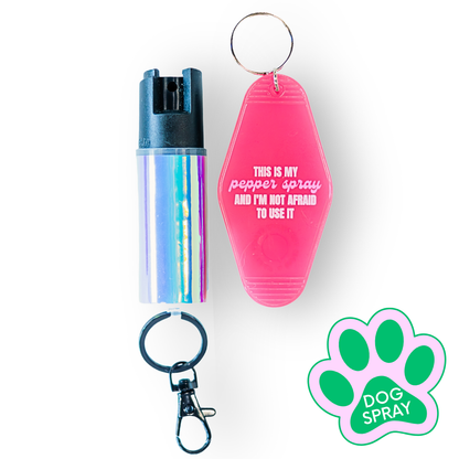 Motel Keychain + Dog Spray Bundle