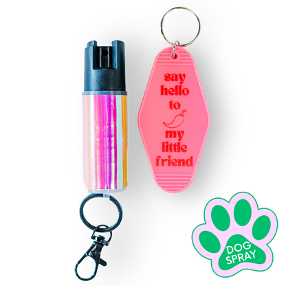 Motel Keychain + Dog Spray Bundle
