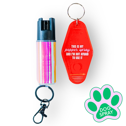 Motel Keychain + Dog Spray Bundle