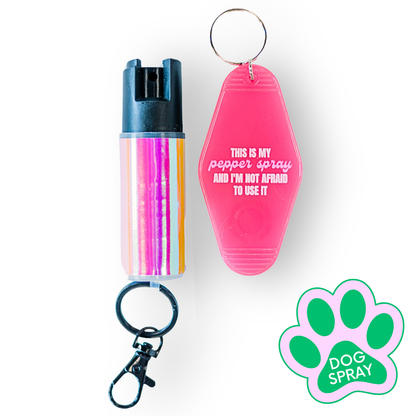 Motel Keychain + Dog Spray Bundle