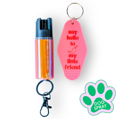 Motel Keychain + Dog Spray Bundle
