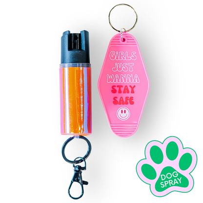 Motel Keychain + Dog Spray Bundle