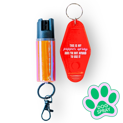 Motel Keychain + Dog Spray Bundle