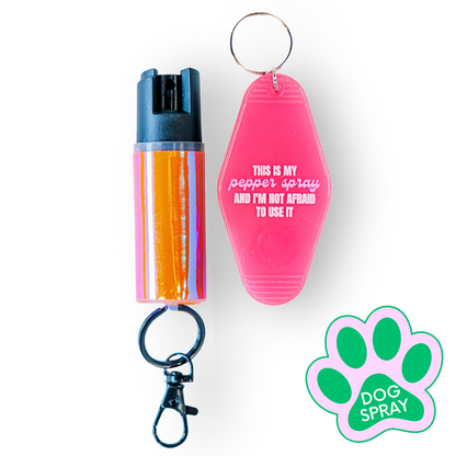 Motel Keychain + Dog Spray Bundle