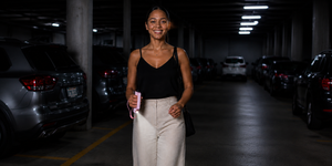 Walking to your car.