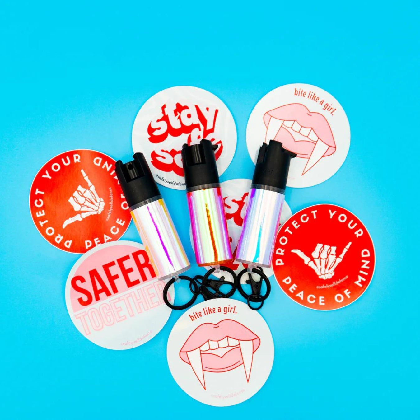 pepper spray with stickers