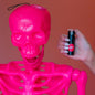 Safely practice spray with Pinky skeleton mascot pepper spray training tool for women runners