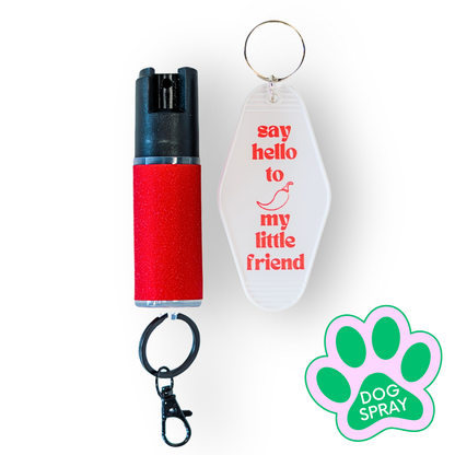 Motel Keychain + Dog Spray Bundle