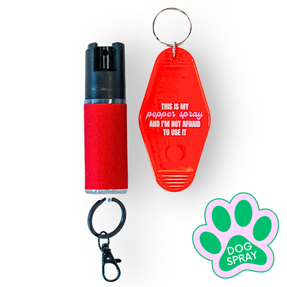 Motel Keychain + Dog Spray Bundle