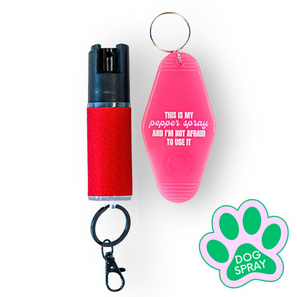 Motel Keychain + Dog Spray Bundle