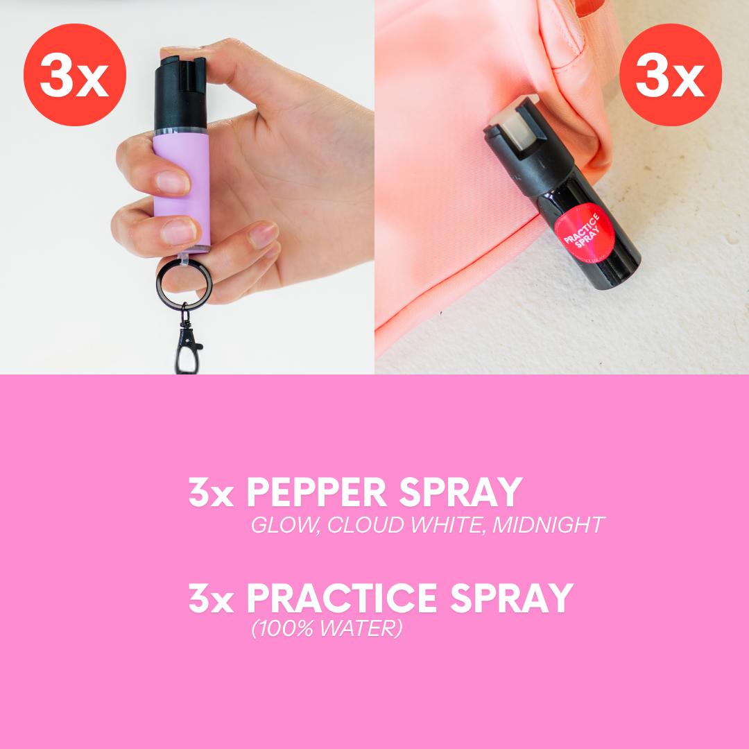 3-Pack Pepper + Practice Spray