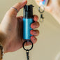 Safely blue bliss pepper spray with keychain compact self defense tool for women